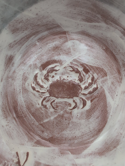 Deep ceramic salad bowl
