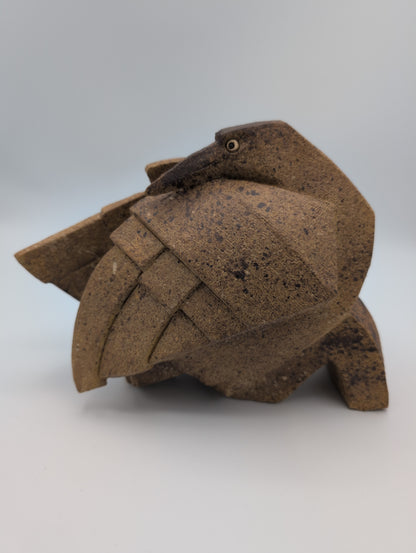 'Ruffled' stoneware sculpture