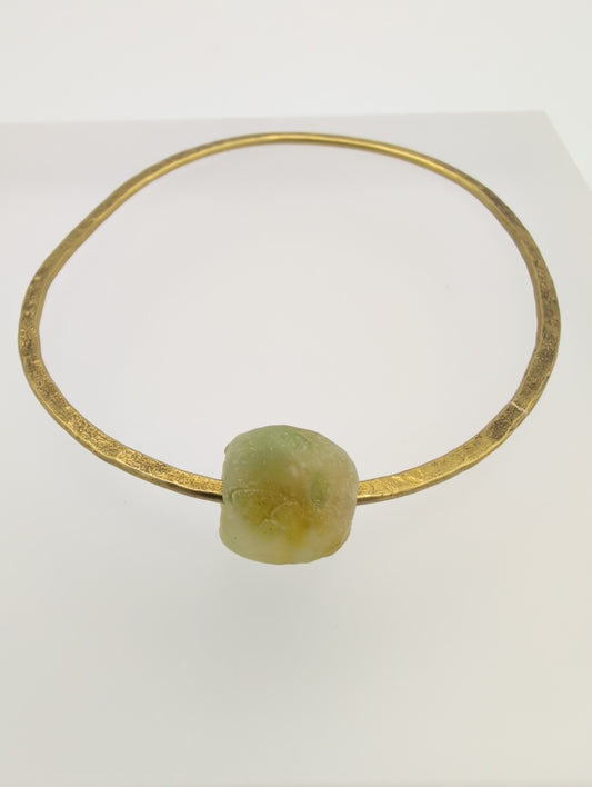 Brass recycled bottle bangle