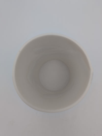 Porcelain beaker black bird