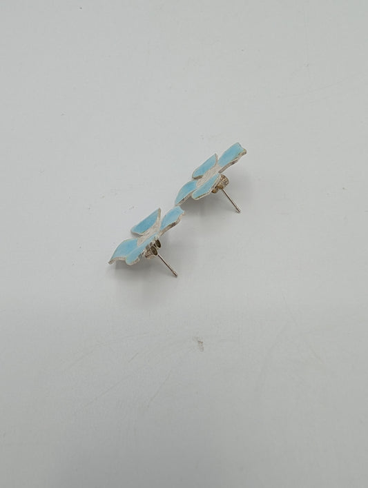 Enamel hydrangea studs