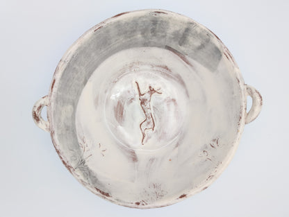 Deep ceramic salad bowl