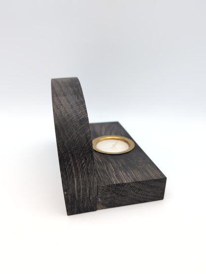 Oak tealight holder
