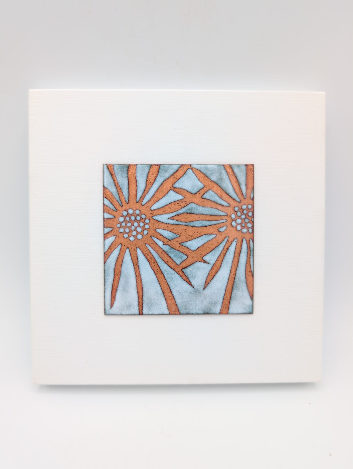 Small enamel panel - two flowers