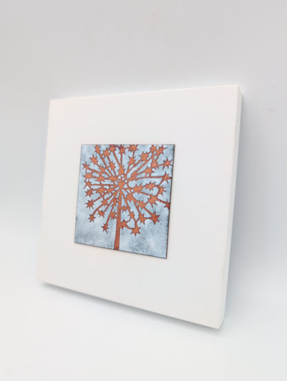 Small enamel panel - seedhead