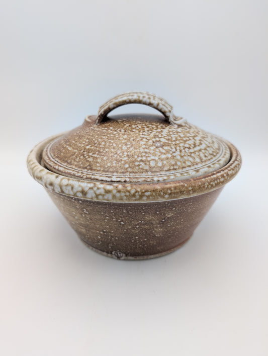 Lidded Casserole - Salt and Shino