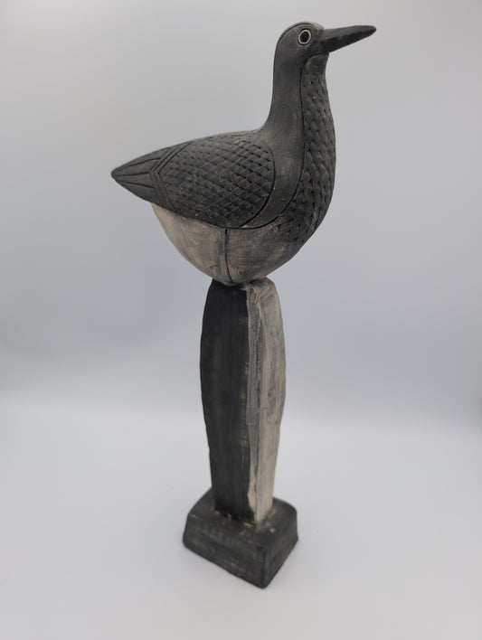 'Sandpiper Sentinel' stoneware sculpture