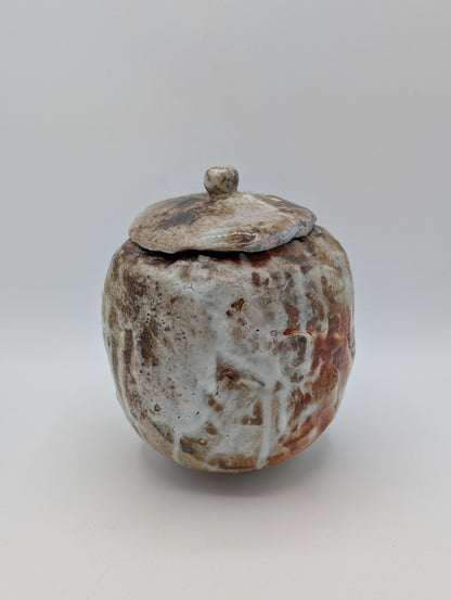 Oxide Ceramic Lidded Vessel
