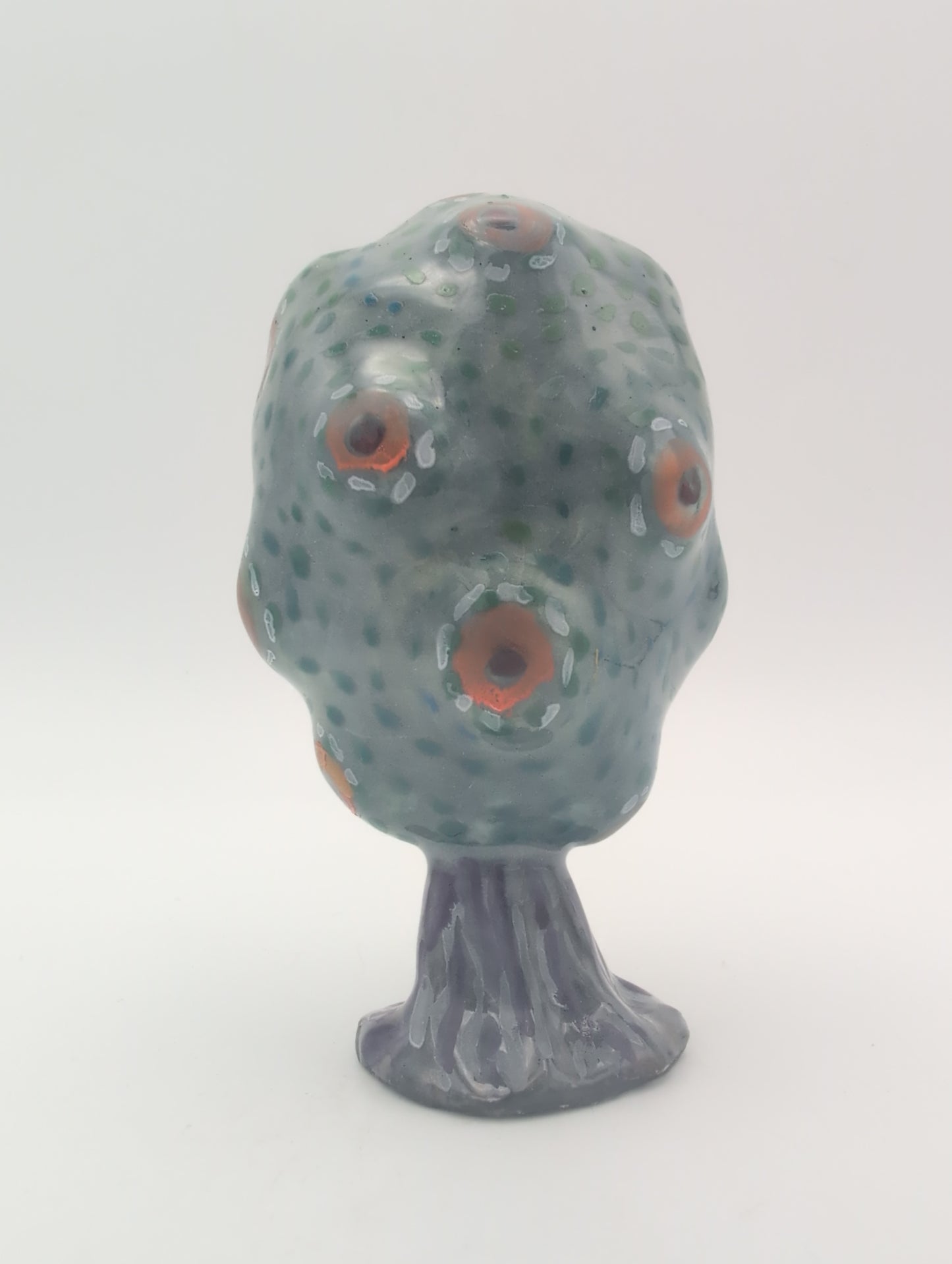 Green and orange tree small sculpture
