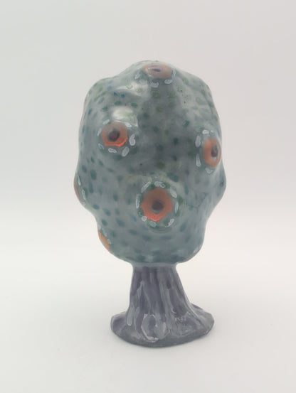 Green and orange tree small sculpture