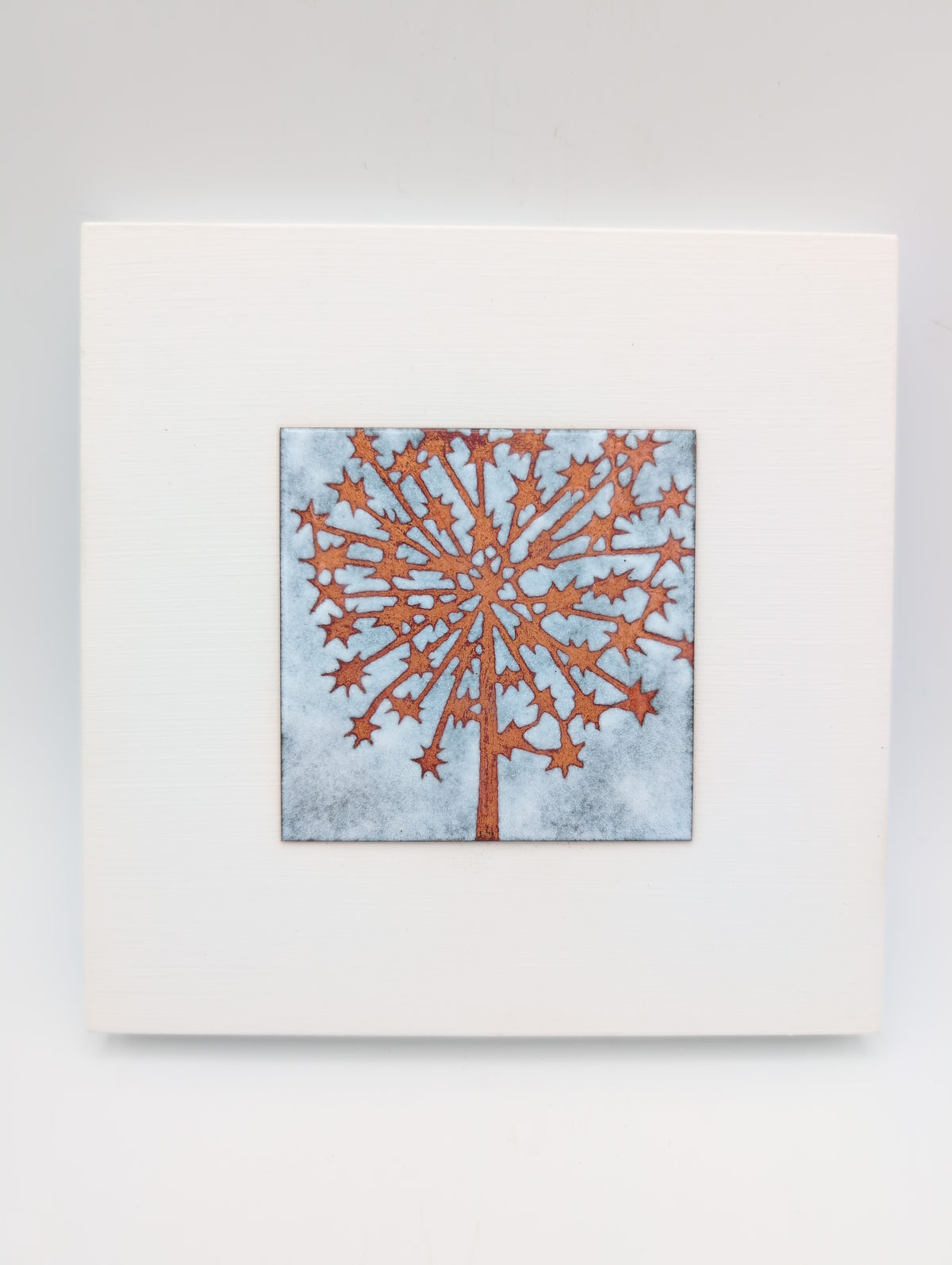 Small enamel panel - seedhead