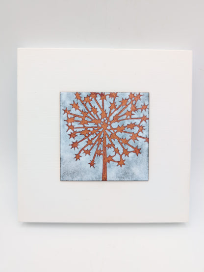 Small enamel panel - seedhead