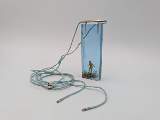 1900's Bather Necklace with Blue Cord