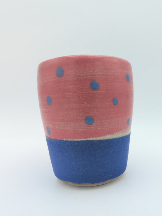 Yunomi cup - blue and crimson