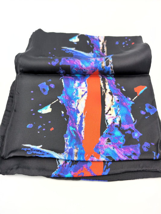 'Purple Rainbow' silk scarf