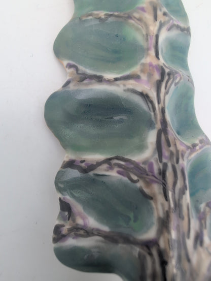 Tree with yellow fungi small sculpture