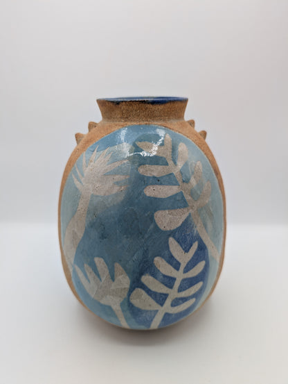 Sunbird and Cactus Vase