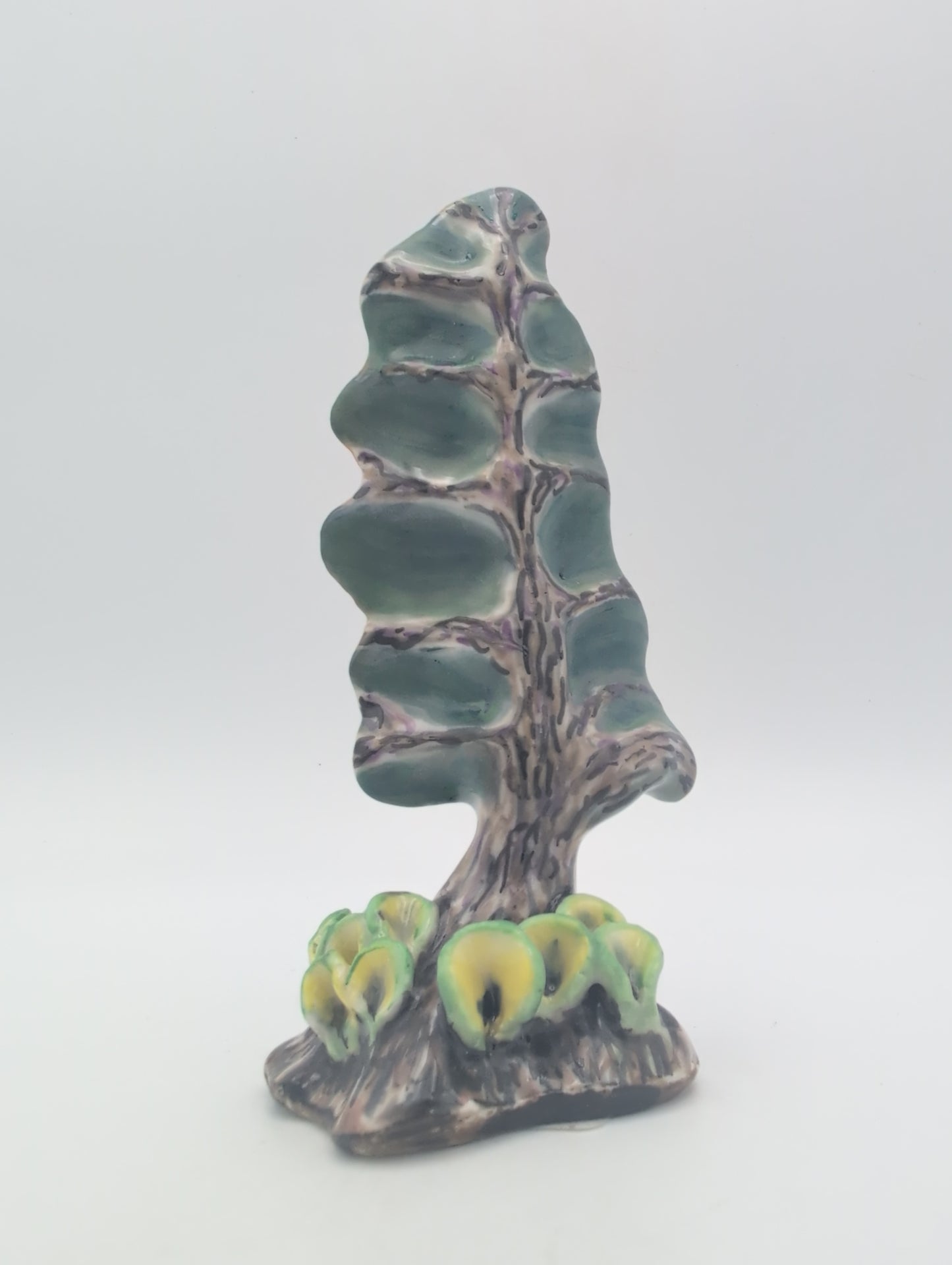 Tree with yellow fungi small sculpture