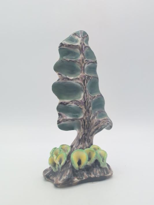 Tree with yellow fungi small sculpture