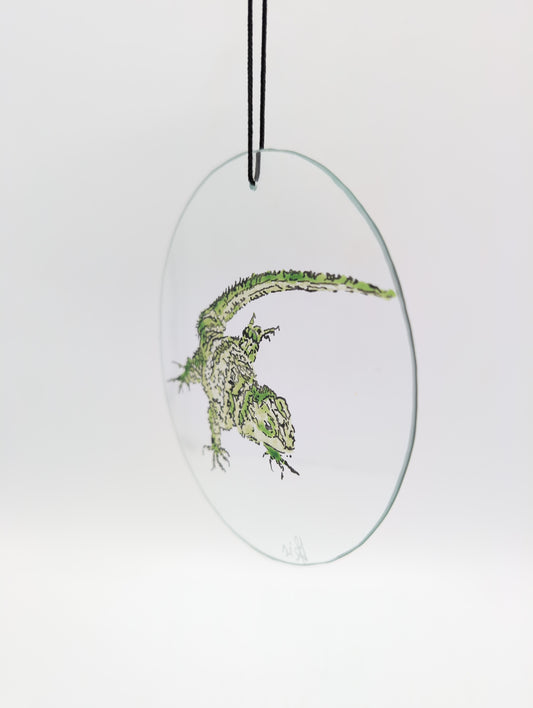Mini glass painting - gecko