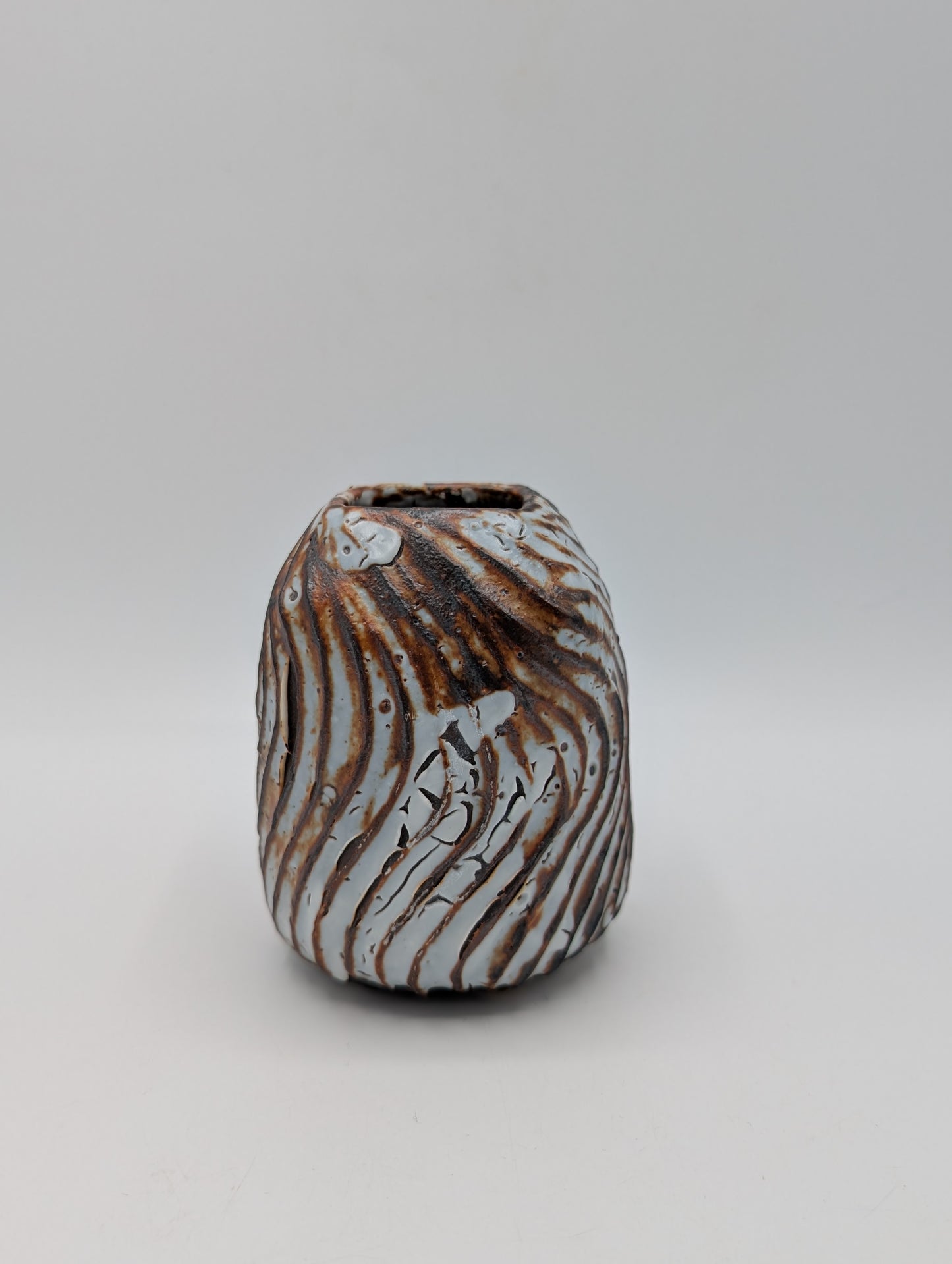 Ceramic Swirl Bud Vase