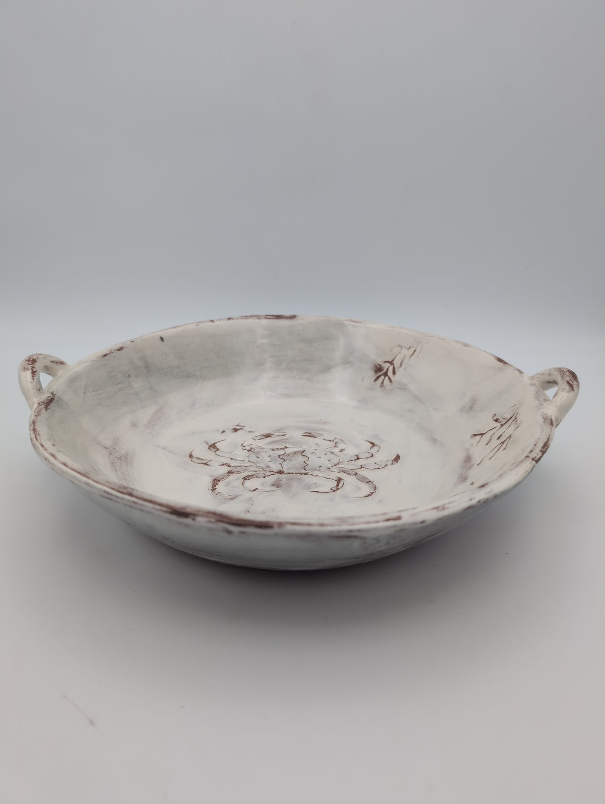 Wide ceramic salad bowl
