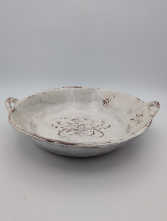 Wide ceramic salad bowl