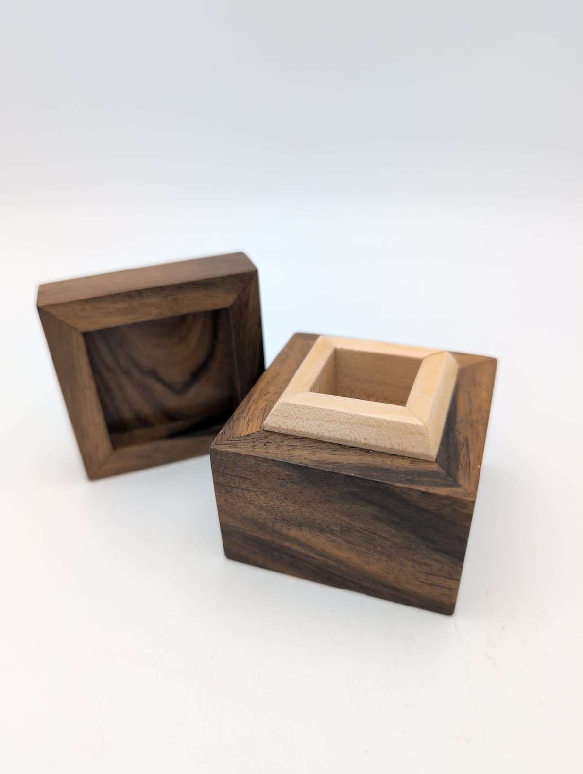 English walnut ring box