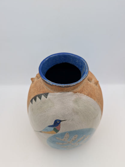 Sunbird and Cactus Vase
