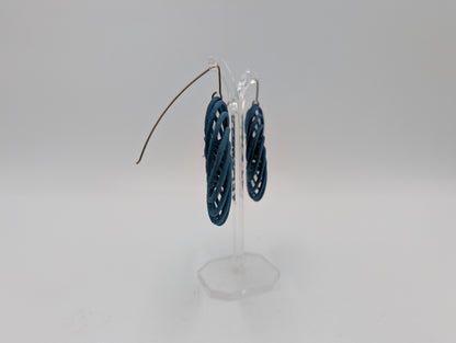 Dark Teal Vortex Earrings
