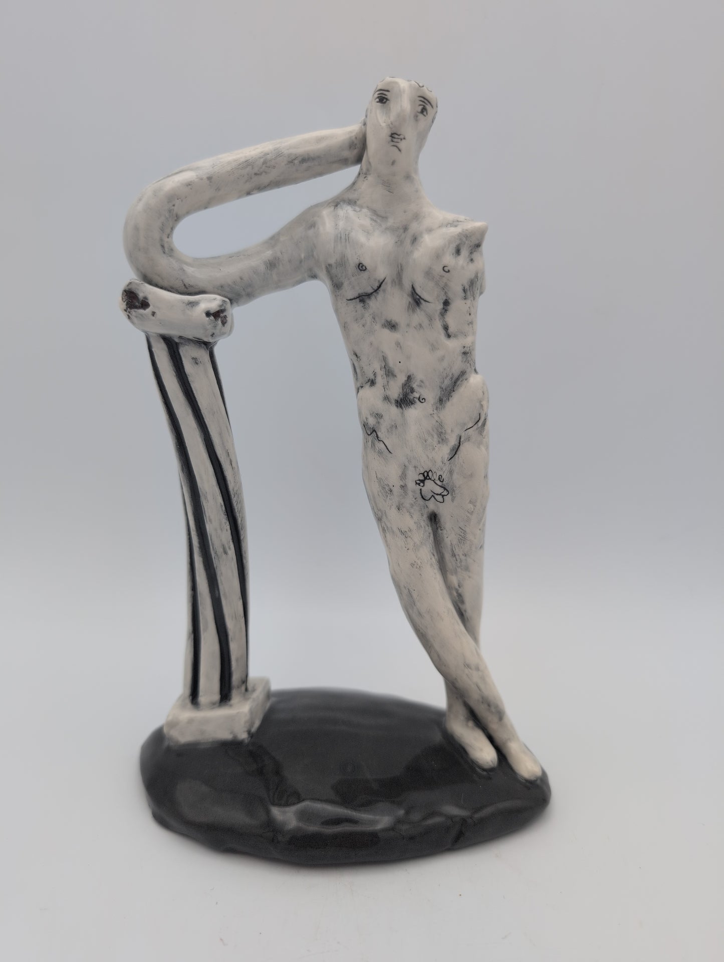 "Classical Man" small ceramic sculpture