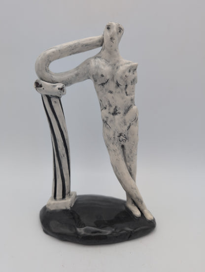 "Classical Man" small ceramic sculpture