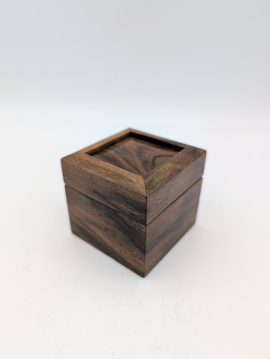 English walnut ring box