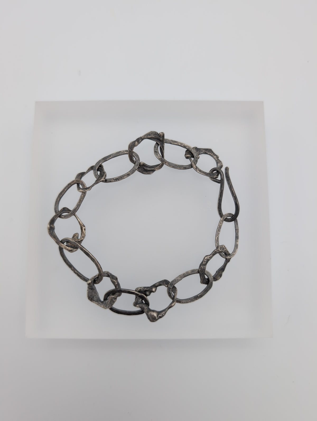 Zero-waste silver chain bracelet