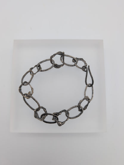 Zero-waste silver chain bracelet