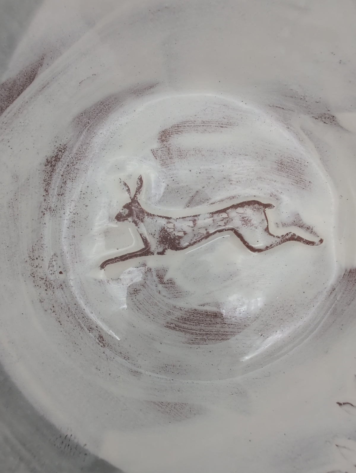 Deep ceramic salad bowl