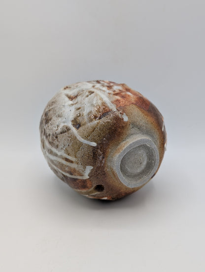 Oxide Ceramic Lidded Vessel