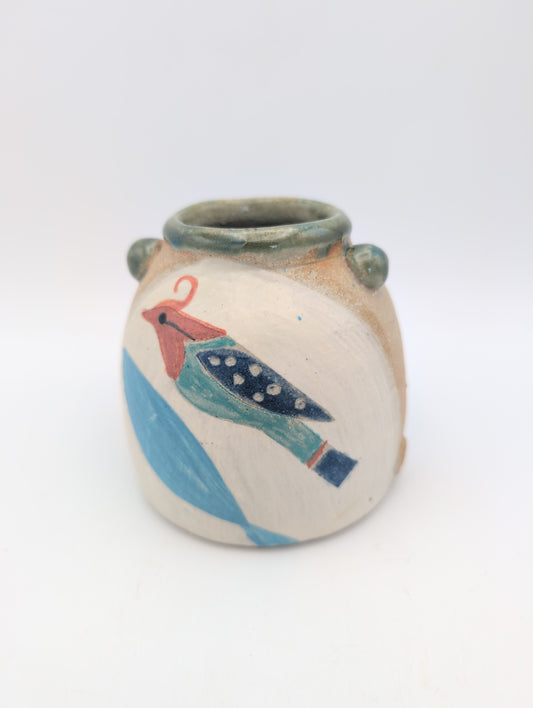 Rounded bird vase