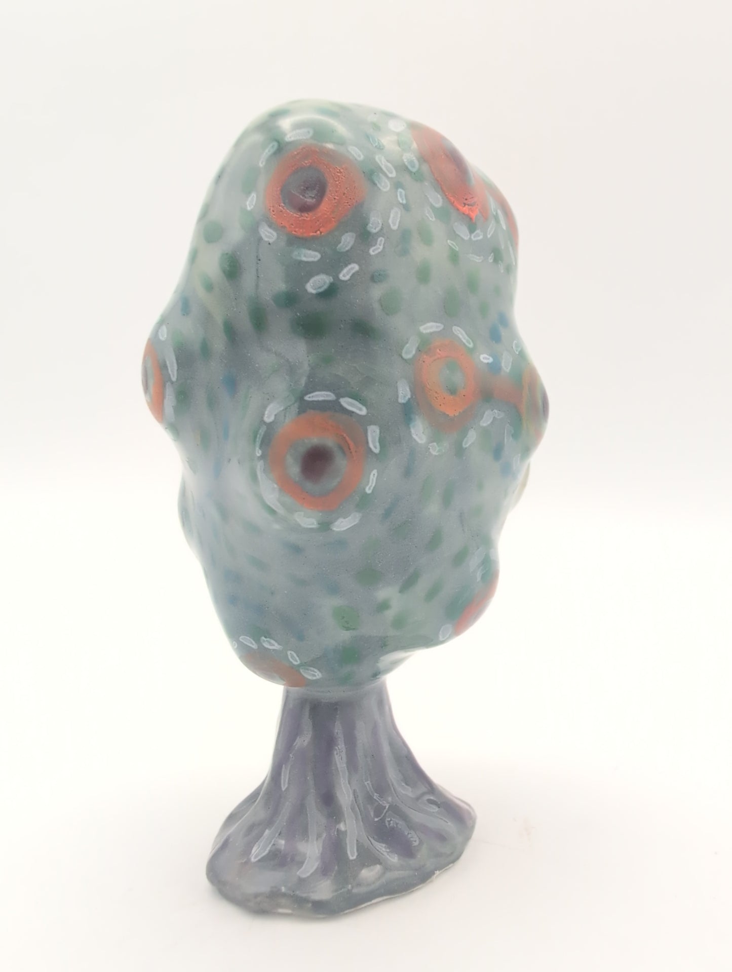 Green and orange tree small sculpture