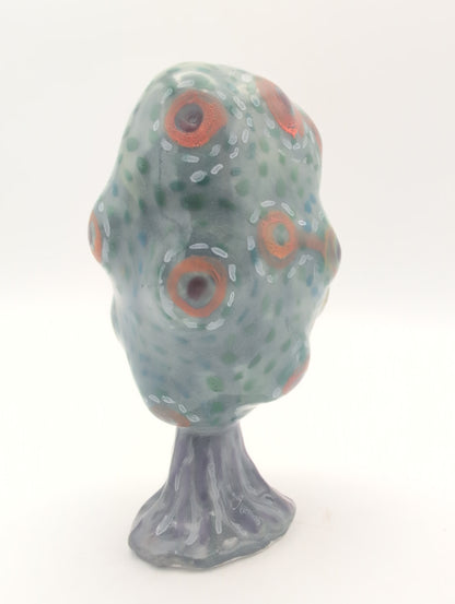 Green and orange tree small sculpture