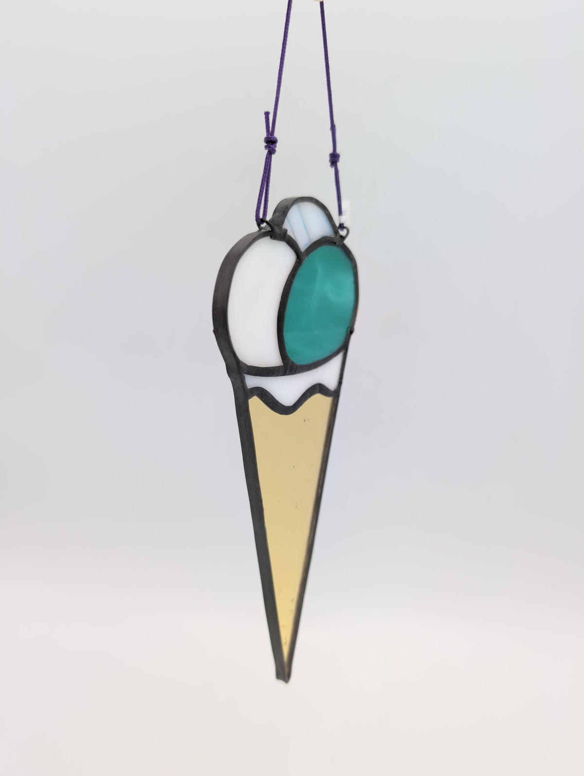 Stained Glass Ice Cream Cone Suncatchers