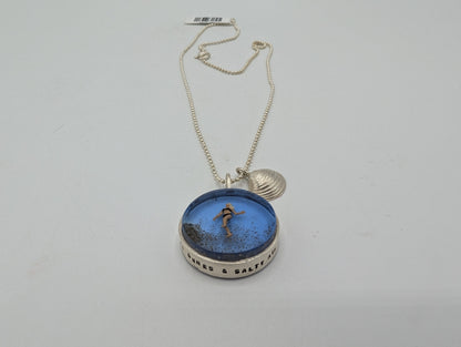 Bikini Bather and Shell Necklace