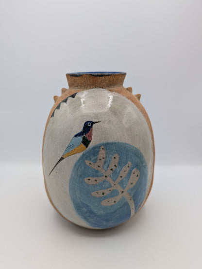 Sunbird and Cactus Vase