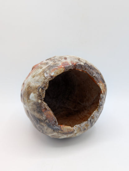 Oxide Ceramic Lidded Vessel