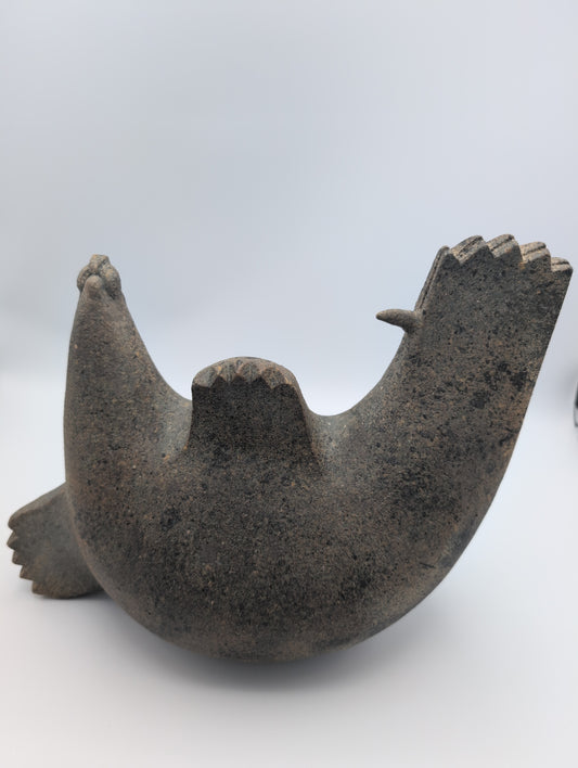 'Say Hello Wave Goodbye' stoneware sculpture