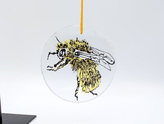 Mini glass painting - bumblebee