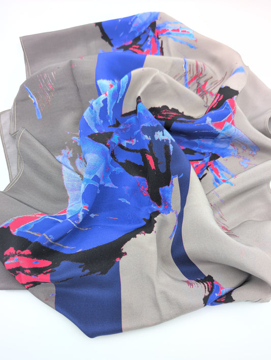 'Purple Bee' silk scarf