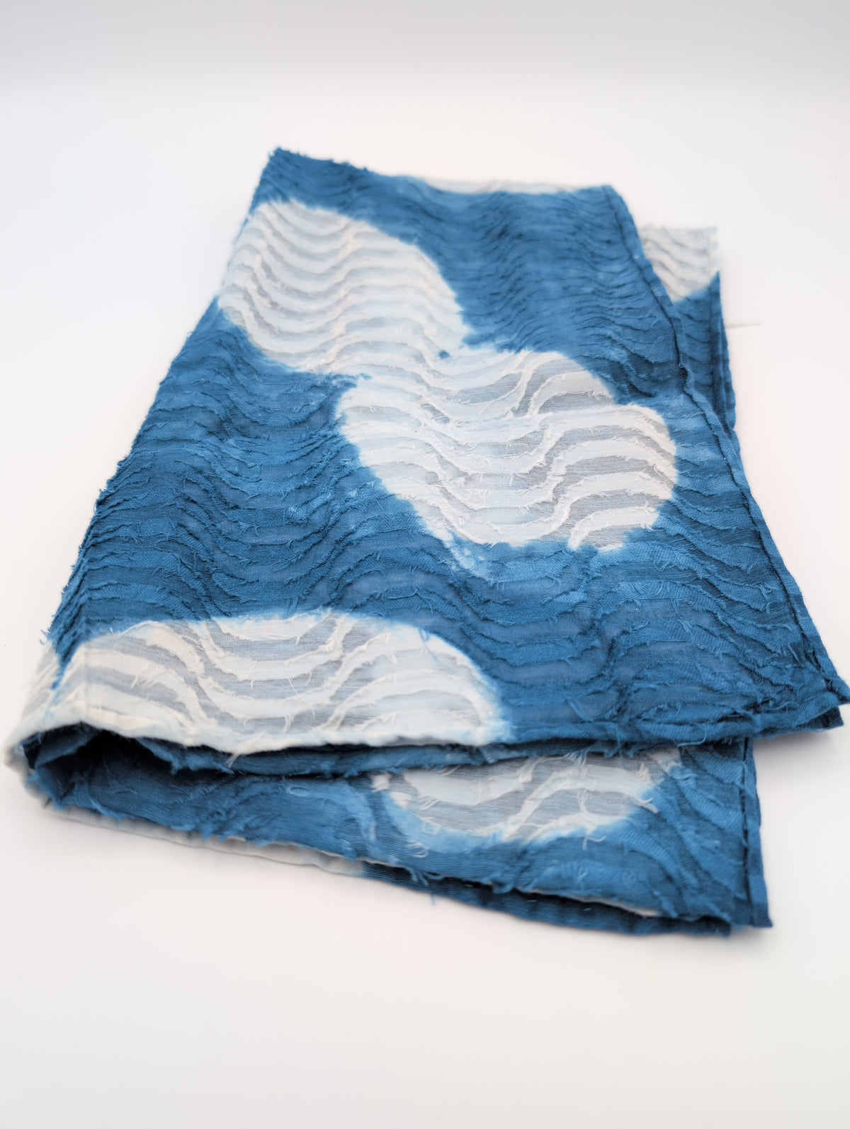 Small cotton indigo scarf