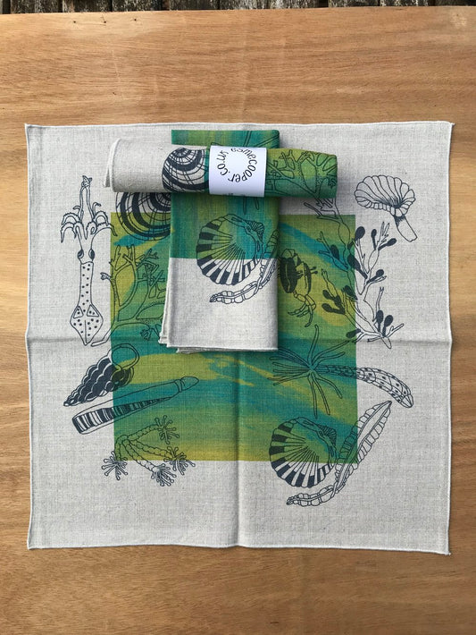 Linen napkin - seashore