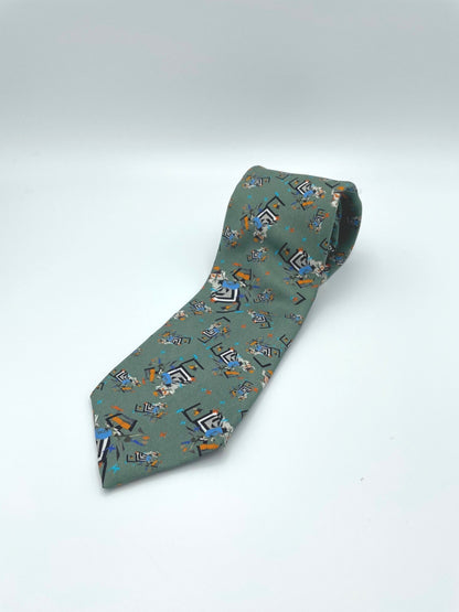 Swirling Tankers Pure Silk Tie